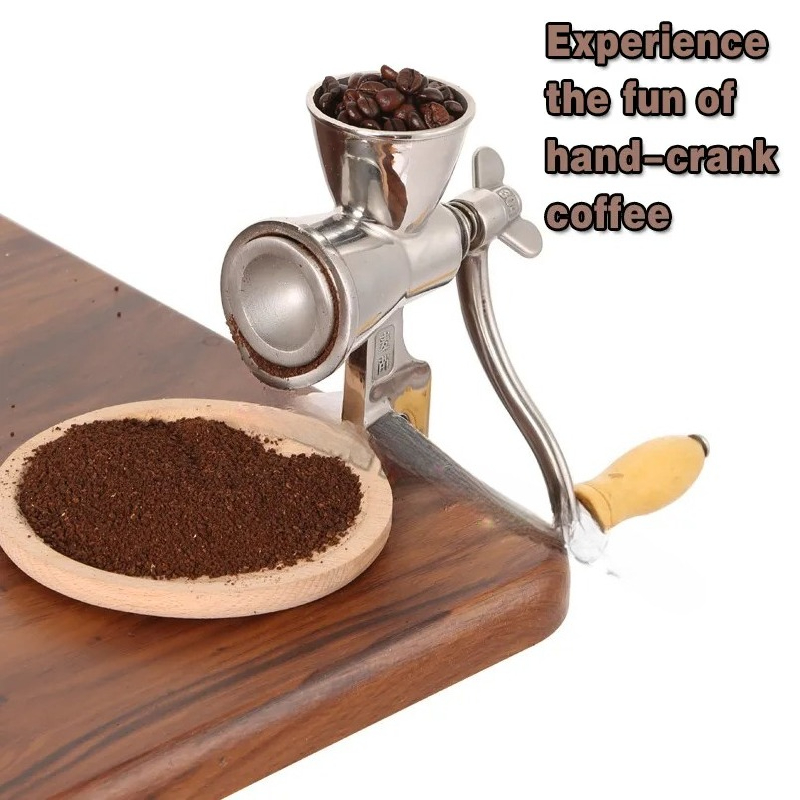 Grain Mill Grinder - เครื่องบดสแตนเลส 304 เครื่องบดเมล็ดโกโก้แบบแมนนวล เครื่องบดธัญพืชและพริกไทย เครื่องบดเครื่องเทศ