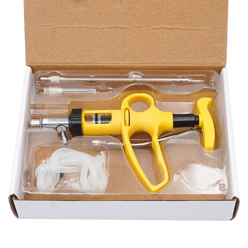 Veterinary Syringe Gun - 1 Pc ปศุสัตว์ต่อเนื่องเข็มฉีดยา 5/10ml พลาสติกอัตโนมัติ Vaccination