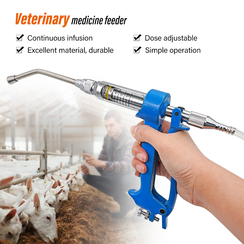 Veterinary Syringe Gun - ปืนฉีดยาสัตว์แบบต่อเนื่อง สำหรับวัว หมู แพะ ใช้กับยาปศุสัตว์ ขนาด