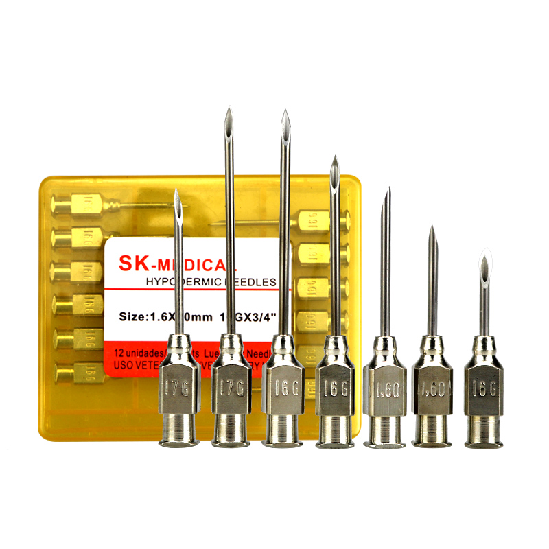 Veterinary Syringe Gun - 10 ชิ้น/กล่องฟาร์มสัตว์สแตนเลส Dispensing เข็มเข็มฉีดยาปลา Pigeon ขนาดเล็ก