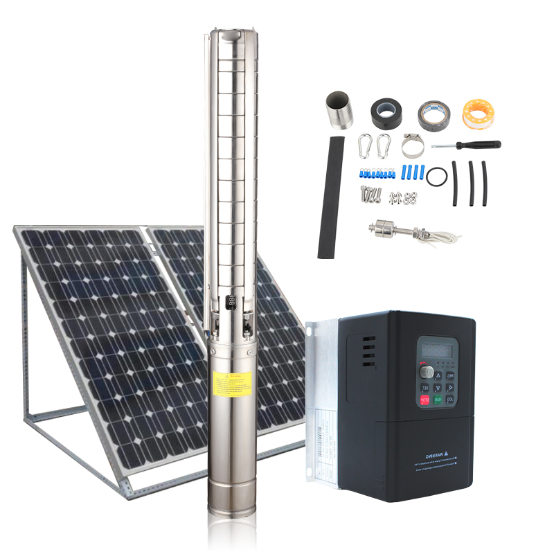 Farming Pump For Agriculture - ปั๊มน้ำพลังงานแสงอาทิตย์แบบจุ่มใต้น้ำ 4HSA4-240-5.5 7.5 แรงม้า สำหรับระบบชลประทานในฟาร์ม ใช้กับบ่อน้ำลึก