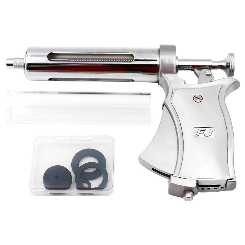 Veterinary Syringe Gun - 10Ml/20Ml/30Ml/50Ml กึ่งอัตโนมัติปรับต่อเนื่องเข็มฉีดยาโลหะวัคซีนหัวฉีดแกะวัว Veterinary อุปกรณ์