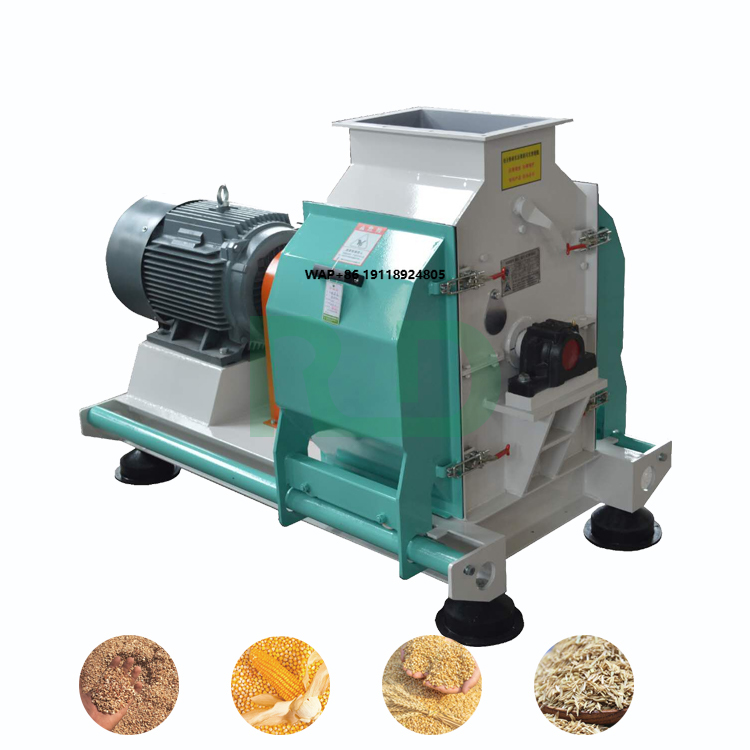 Grain Mill Grinder - เครื่องบดอาหารสัตว์อัตโนมัติ - เครื่องบดแบบค้อนสำหรับสัตว์ปีก ไก่ หมู บดเมล็ดข้าวโพด