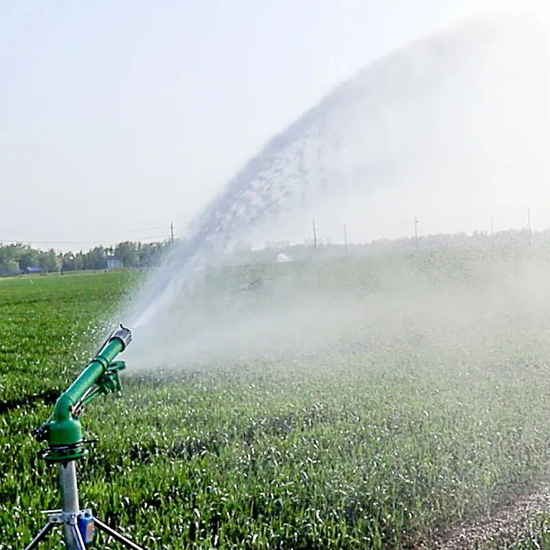 Organic Farming Of Agriculture - สปริงเกลอร์ฟาร์มข้าวโพดทางการเกษตร 360 หมุนปืนใหญ่สปริงเกลอร์ระบบชลประทาน 50 ม