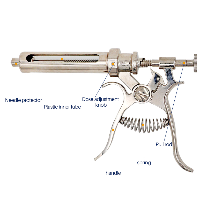 ปืนฉีดรีโวลเวอร์แบบต่อเนื่องทำ - Veterinary Syringe Gun บทวิจารณ์และราคา
