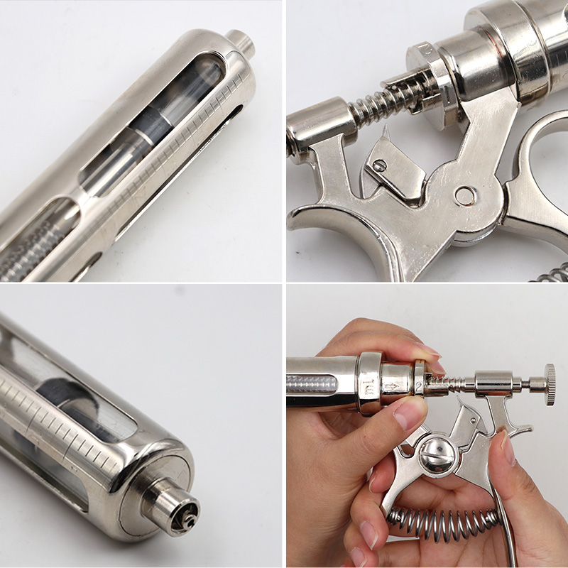 ปืนฉีดรีโวลเวอร์แบบต่อเนื่องทำ - Veterinary Syringe Gun บทวิจารณ์และราคา