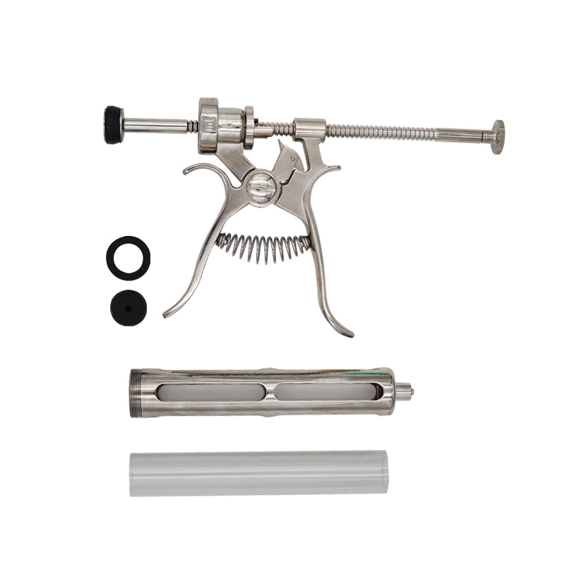 ปืนฉีดรีโวลเวอร์แบบต่อเนื่องทำ - Veterinary Syringe Gun บทวิจารณ์และราคา