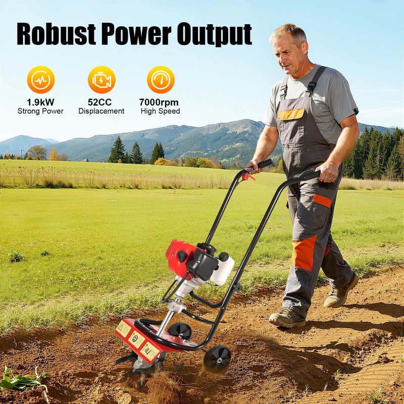 เครื่องพรวนดิน 52 ซีซี 2 จังหว - Soil Tilling Cultivator บทวิจารณ์และราคา