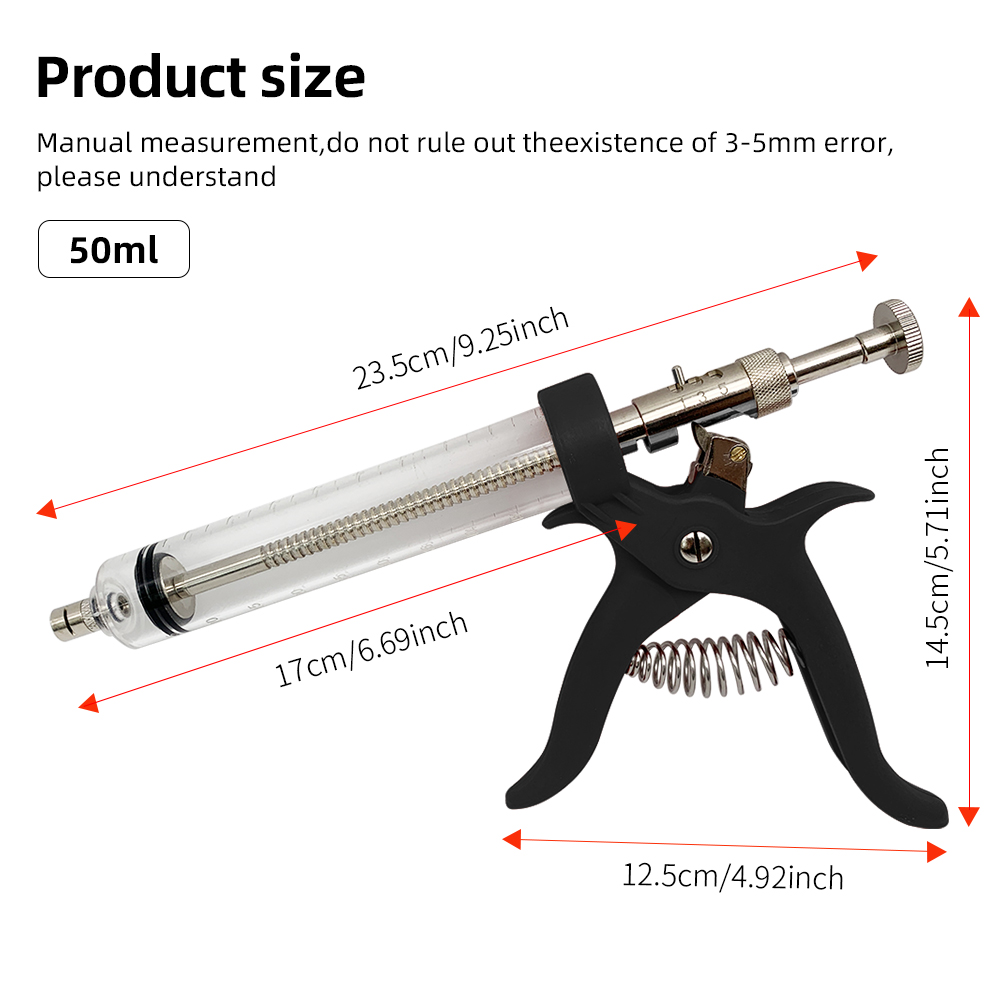 1 Pc สัตว์ 50ml ต่อเนื่องเข็มฉ - Veterinary Syringe Gun บทวิจารณ์และราคา