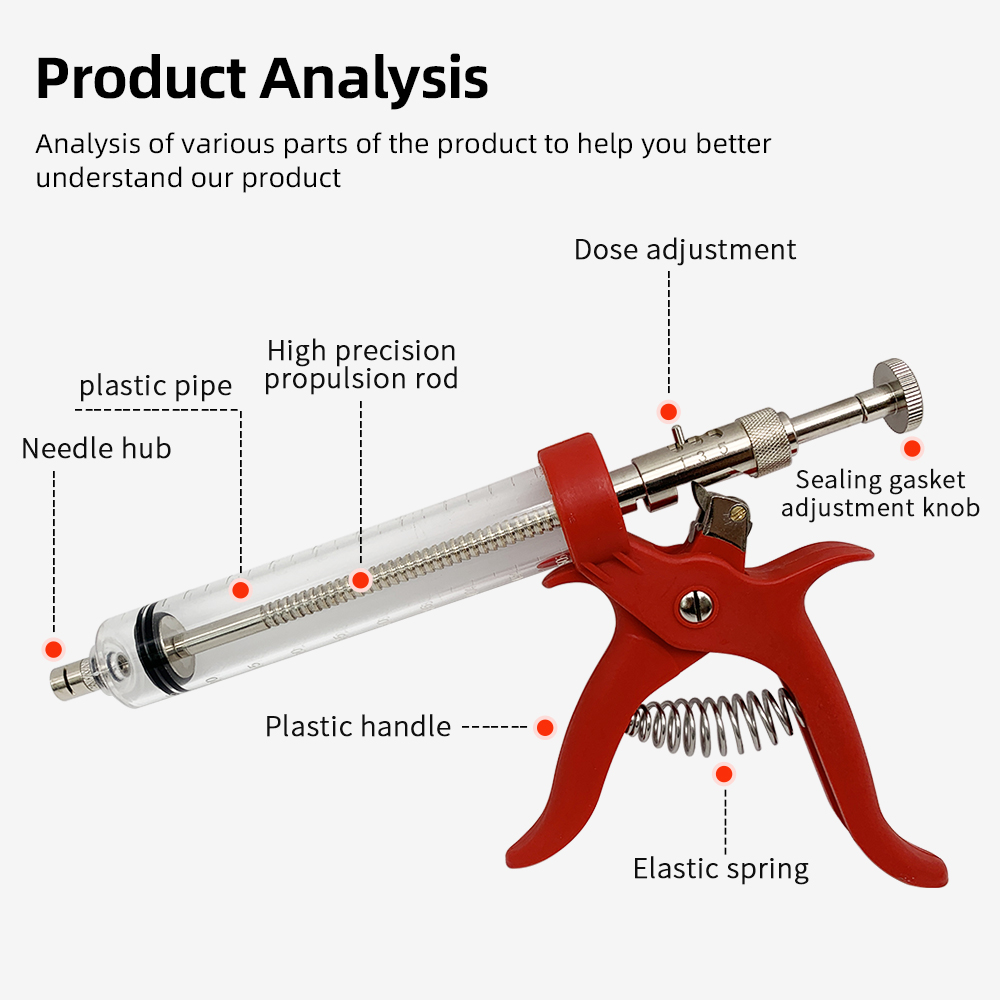 1 Pc สัตว์ 50ml ต่อเนื่องเข็มฉ - Veterinary Syringe Gun บทวิจารณ์และราคา