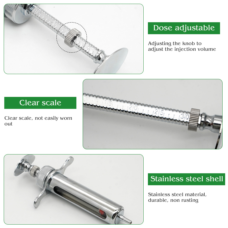 เข็มฉีดยาโลหะสเตนเลสสำหรับสัตว - Veterinary Syringe Gun บทวิจารณ์และราคา